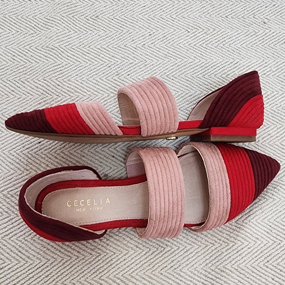CECELIA NEW YORK Red and Pink Flats - Picture 11 of 13